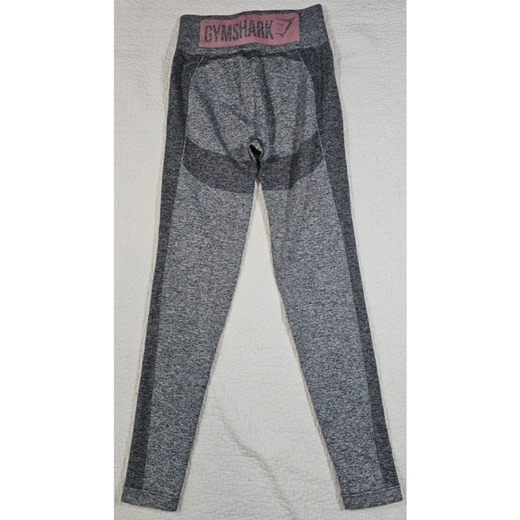 Gymshark Flex Seamless Leggings Grey Contour Athletic High Waist - Picture 3 of 7